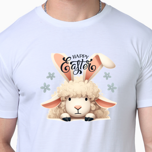 Easter Joy with Our T-Shirt Featuring a Curious Peeping Bunny!