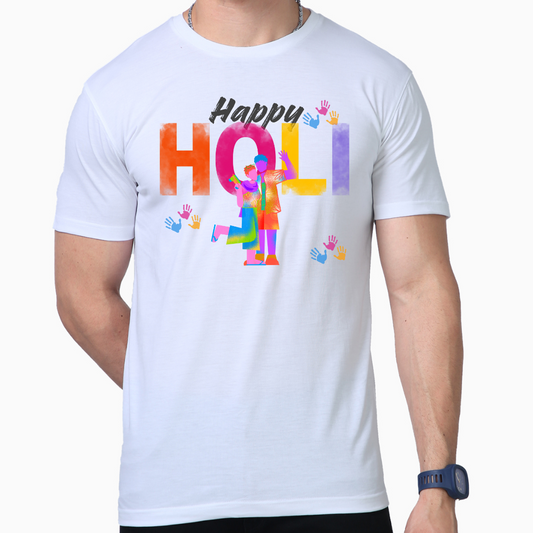 Happy Holi Tee: Holi Couple Celebration Shirt