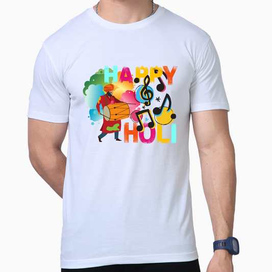 Happy Holi T-shirt: Dance to Dhol Beats