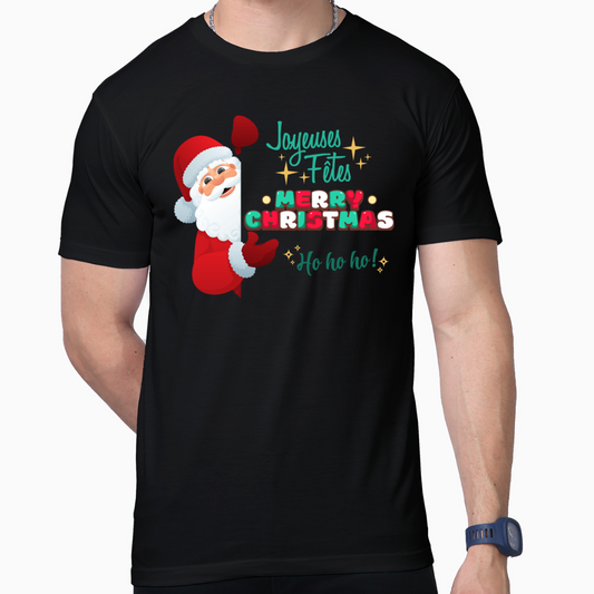 Joyeuses Fêtes Merry Christmas T-Shirt: Celebrate in Style!
