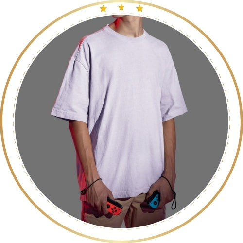 Men Drop Shoulder Terry Oversized T-Shirt