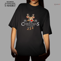 Christmas T-Shirt - Peeking Reindeer Christmas 🦌🎄 | Enhance Your Style, Enhance Your Christmas🎄| Get into the holiday spirit with our adorable "Peeking Reindeer Christmas" T-shirt.🎁