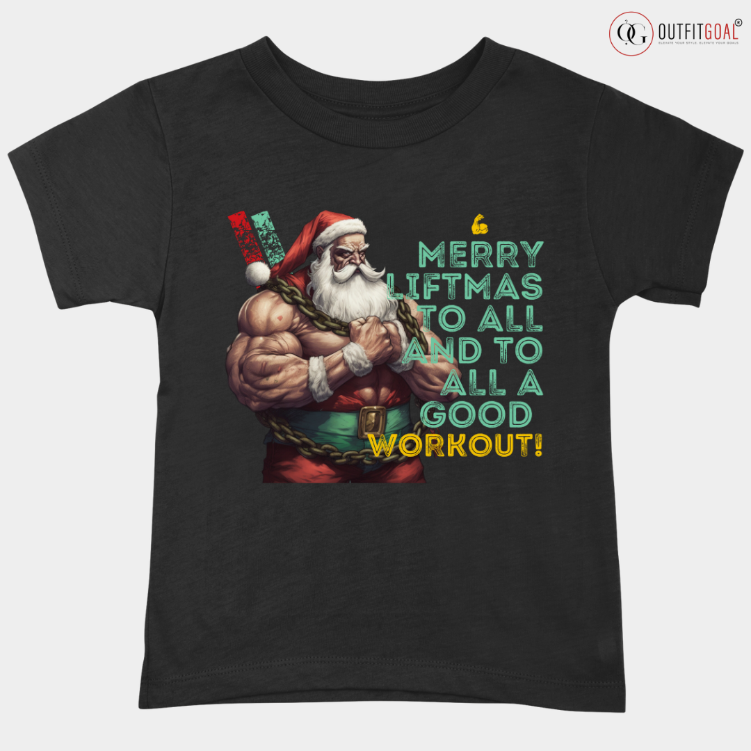 Christmas T-Shirt -Merry Liftmas 🏋️‍♂️🎅 | Enhance Your Style, Enhance Your Christmas🎄| Get ready for a muscle-bound Christmas with our "Merry Liftmas" T-shirt!🎁