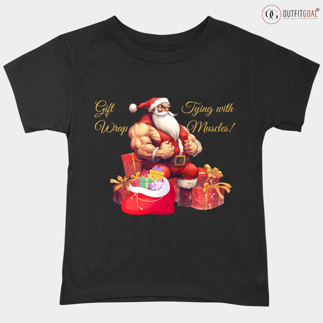 Christmas T-Shirt -Muscle Christmas Delivery 🏋️‍♂️🎅 | Enhance Your Style, Enhance Your Christmas🎄| Get ready for a muscle-bound Christmas delivery with our "Muscle Christmas Delivery" T-shirt!🎁