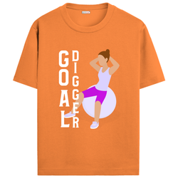 OUTFITGOAL “Goal Digger” Motivational Gym T-Shirt | Bold Workout Tee | 100% Super Combed Cotton | Bio-Washed Finish | Unisex Fit | Fitness Lifestyle Shirt | Inspirational Gym Apparel | 180 GSM Tee