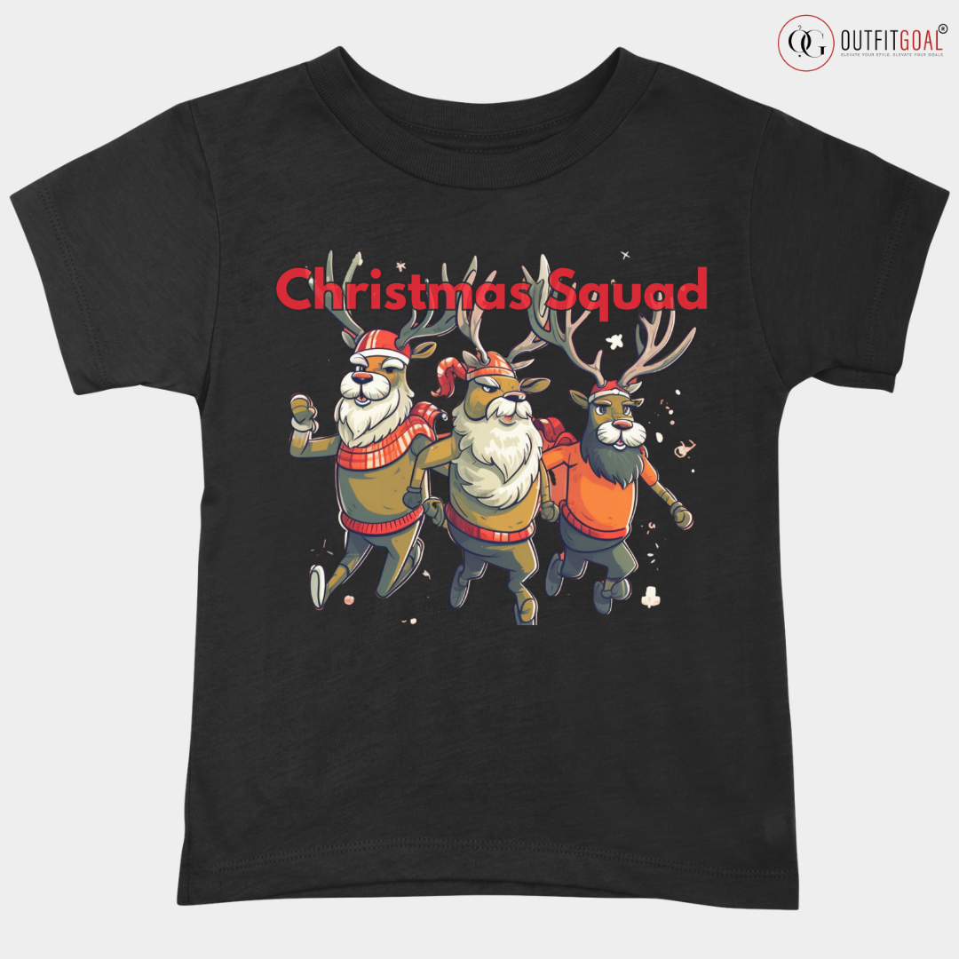 Christmas T-Shirt -Reindeer Squad Christmas 🦌🎄 | Spread some holiday cheer with our adorable "Reindeer Squad" T-shirt🎁