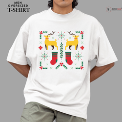 Christmas T-Shirt - Reindeer Socks Christmas 🧦🦌 | Enhance Your Style, Enhance Your Christmas🎄| Cozy Up This Christmas with Our Reindeer Socks T-Shirt 🧦