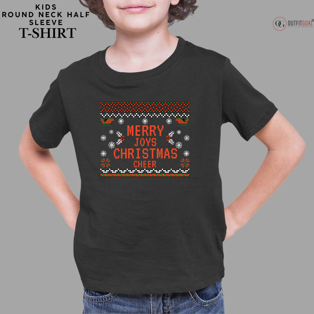 Christmas T-Shirt - Merry Joys, Christmas Cheer 🎄🎅 | Enhance Your Style, Enhance Your Christmas🎄| Spread Holiday Cheer with Our Merry Joys, Christmas Cheer T-shirt 🎁👕