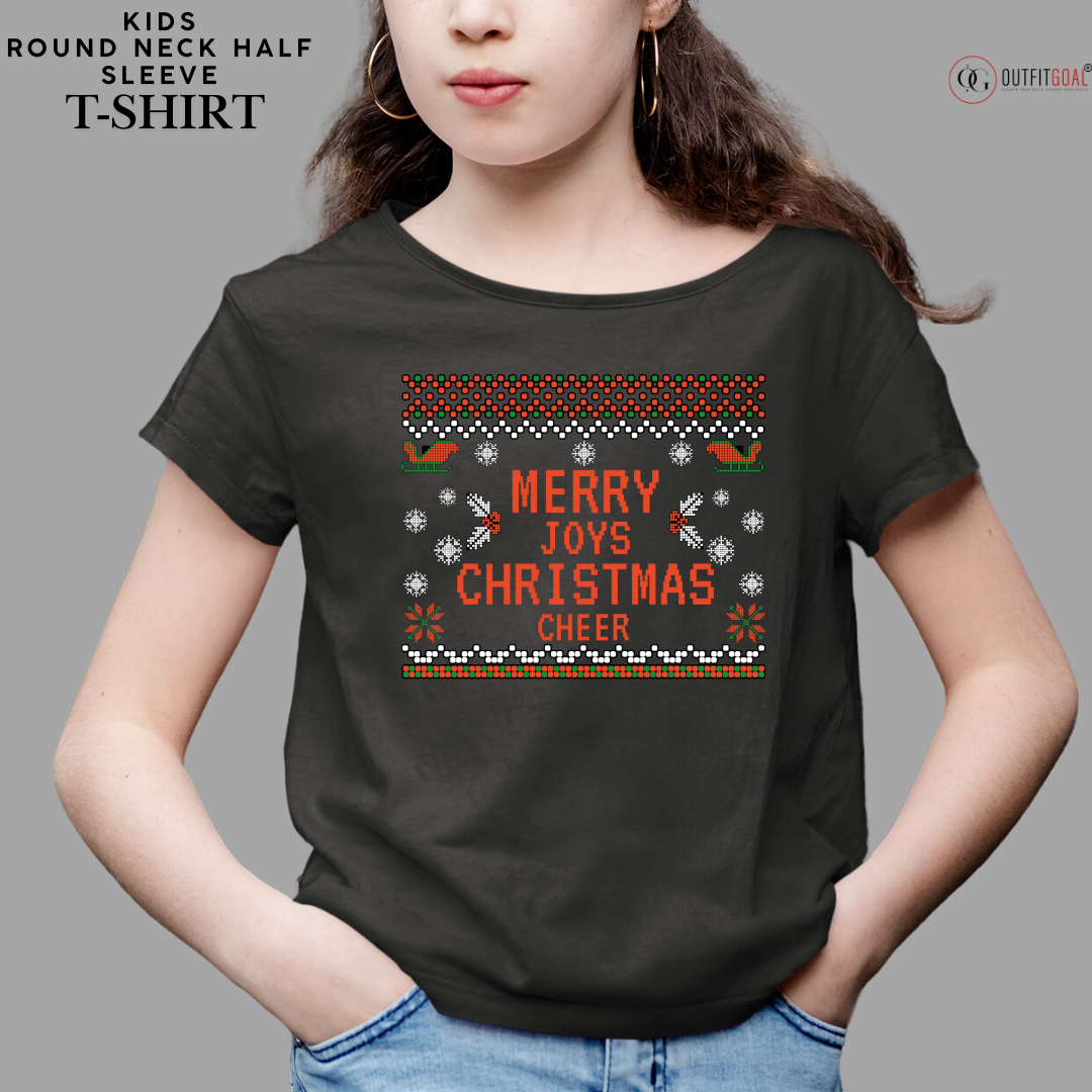 Christmas T-Shirt - Merry Joys, Christmas Cheer 🎄🎅 | Enhance Your Style, Enhance Your Christmas🎄| Spread Holiday Cheer with Our Merry Joys, Christmas Cheer T-shirt 🎁👕