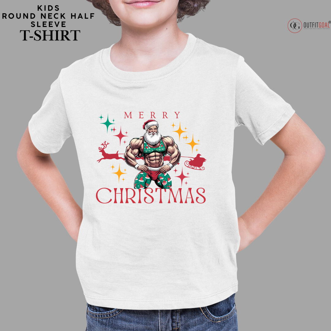 Christmas T-Shirt - Muscle Christmas 🏋️‍♂️ | Enhance Your Style, Enhance Your Christmas🎄| Get Buff for Christmas with Our Muscle Christmas T-shirt 💪