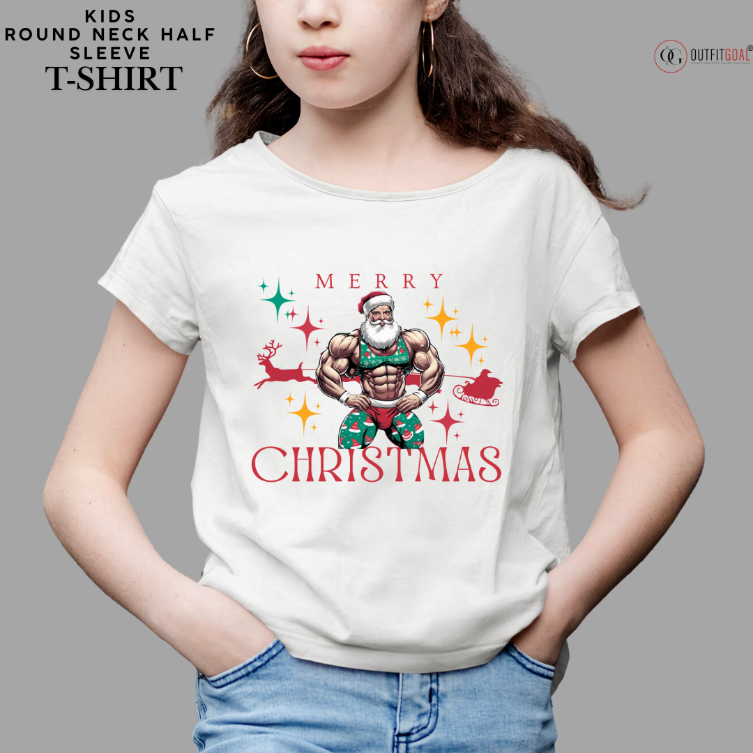 Christmas T-Shirt - Muscle Christmas 🏋️‍♂️ | Enhance Your Style, Enhance Your Christmas🎄| Get Buff for Christmas with Our Muscle Christmas T-shirt 💪