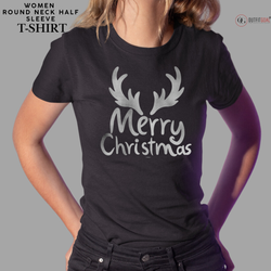 Christmas T-Shirt - Reindeer Horn🦌 | Enhance Your Style, Enhance Your Christmas🎄| Spread holiday cheer by getting the Festive Reindeer Horn Christmas T-Shirt👕