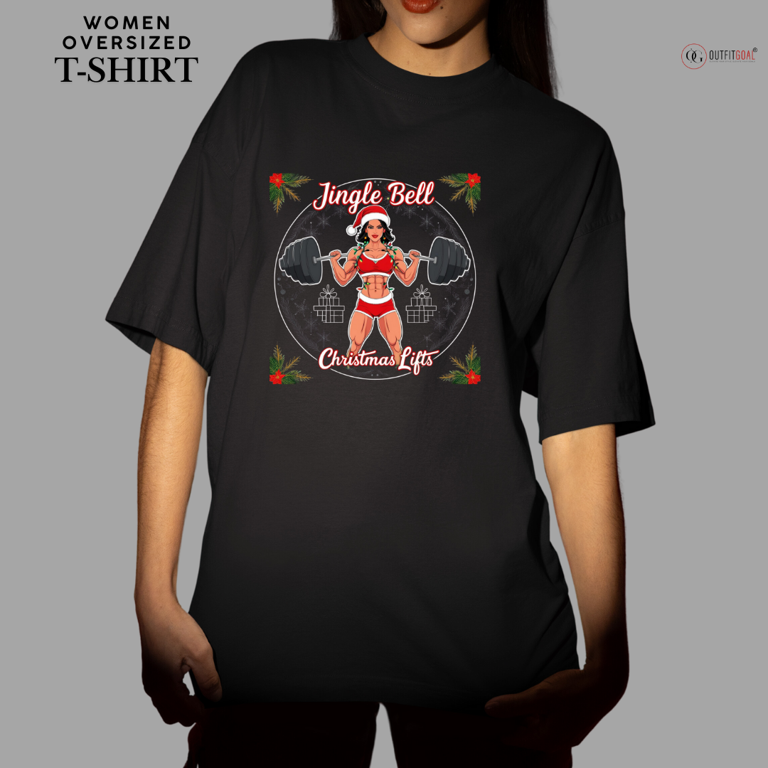 Christmas T-Shirt - Jingle Bell Christmas Lift🎅 | Enhance Your Style, Enhance Your Christmas🎄| Spread holiday cheer by getting the Jingle Bell Christmas Lift T-Shirt now! 🎁👕