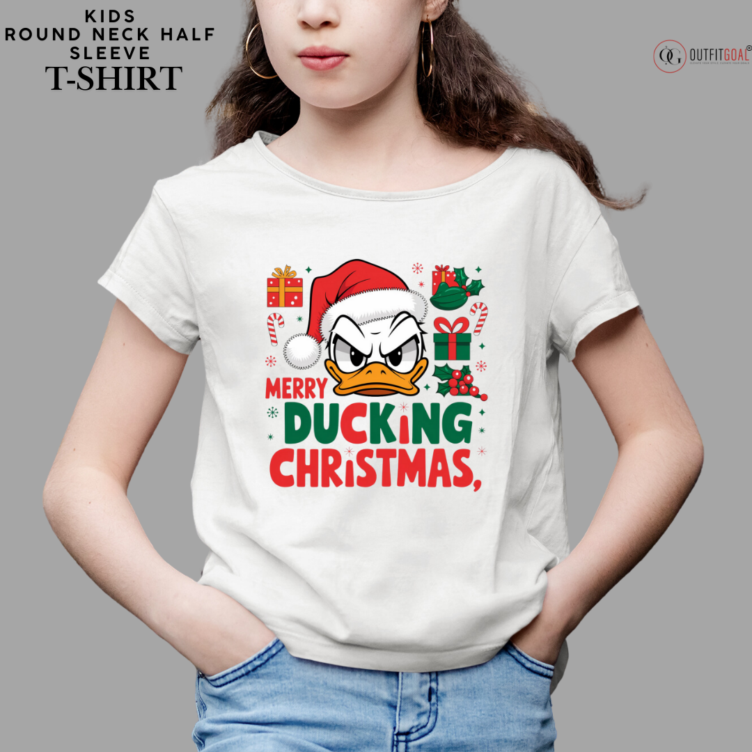 Christmas T-Shirt - Merry Ducking Christmas🦆 | Enhance Your Style, Enhance Your Christmas🎄| Quacking Up This Christmas🎁