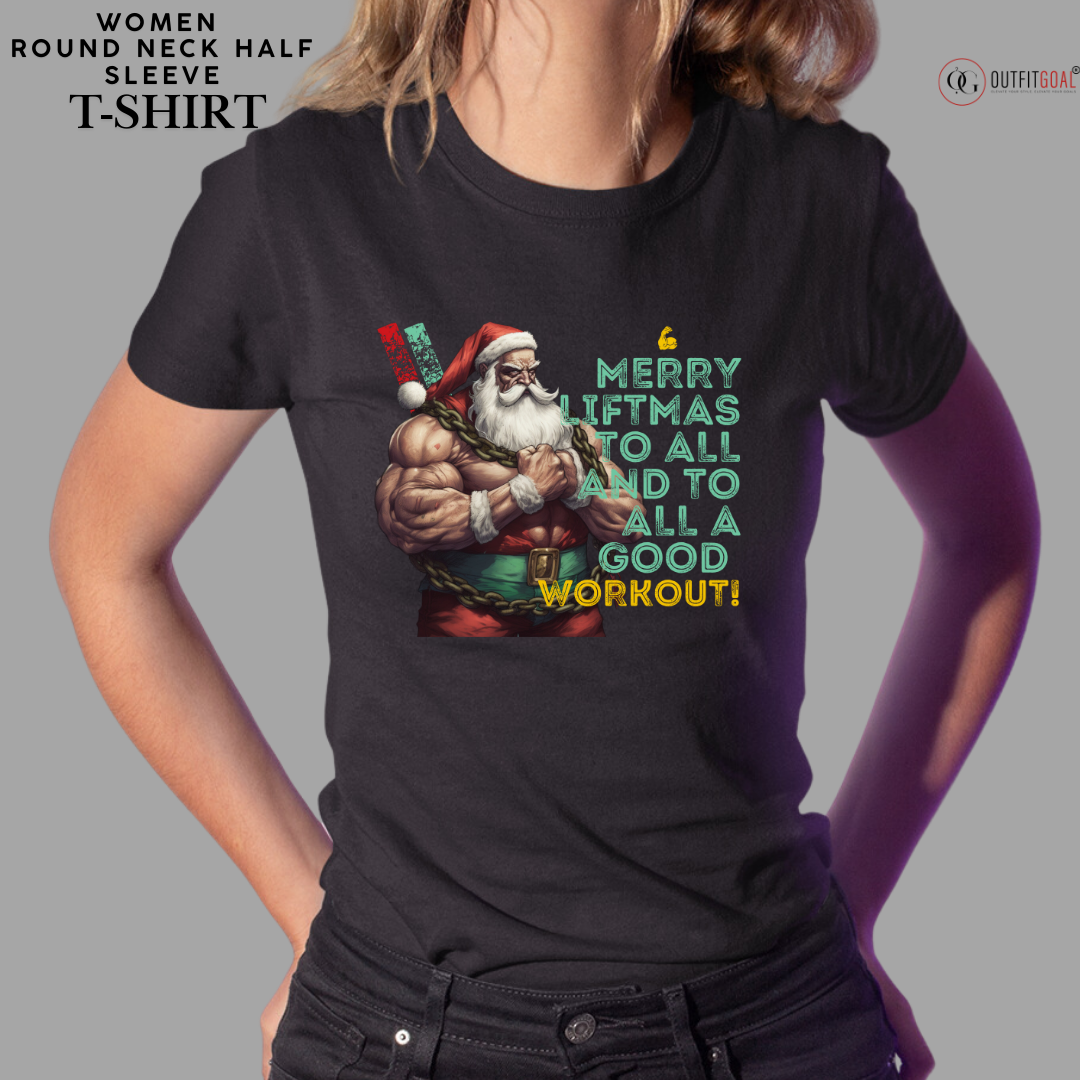 Christmas T-Shirt -Merry Liftmas 🏋️‍♂️🎅 | Enhance Your Style, Enhance Your Christmas🎄| Get ready for a muscle-bound Christmas with our 