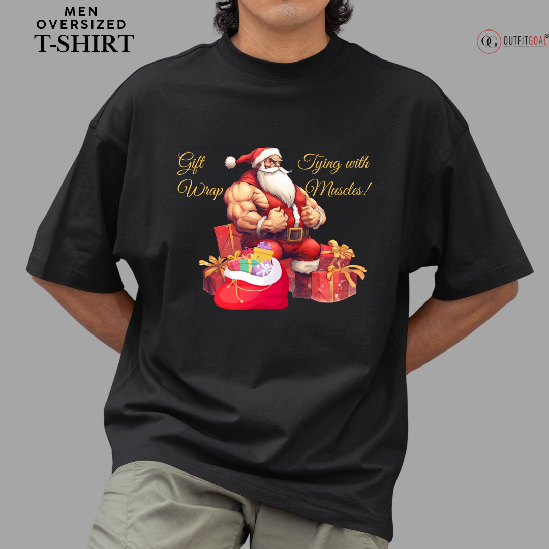 Christmas T-Shirt -Muscle Christmas Delivery 🏋️‍♂️🎅 | Enhance Your Style, Enhance Your Christmas🎄| Get ready for a muscle-bound Christmas delivery with our 