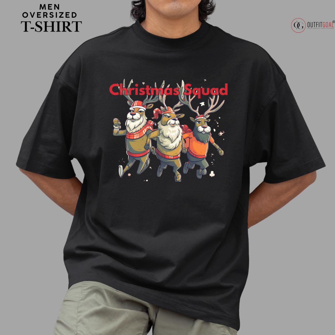 Christmas T-Shirt -Reindeer Squad Christmas 🦌🎄 | Spread some holiday cheer with our adorable 