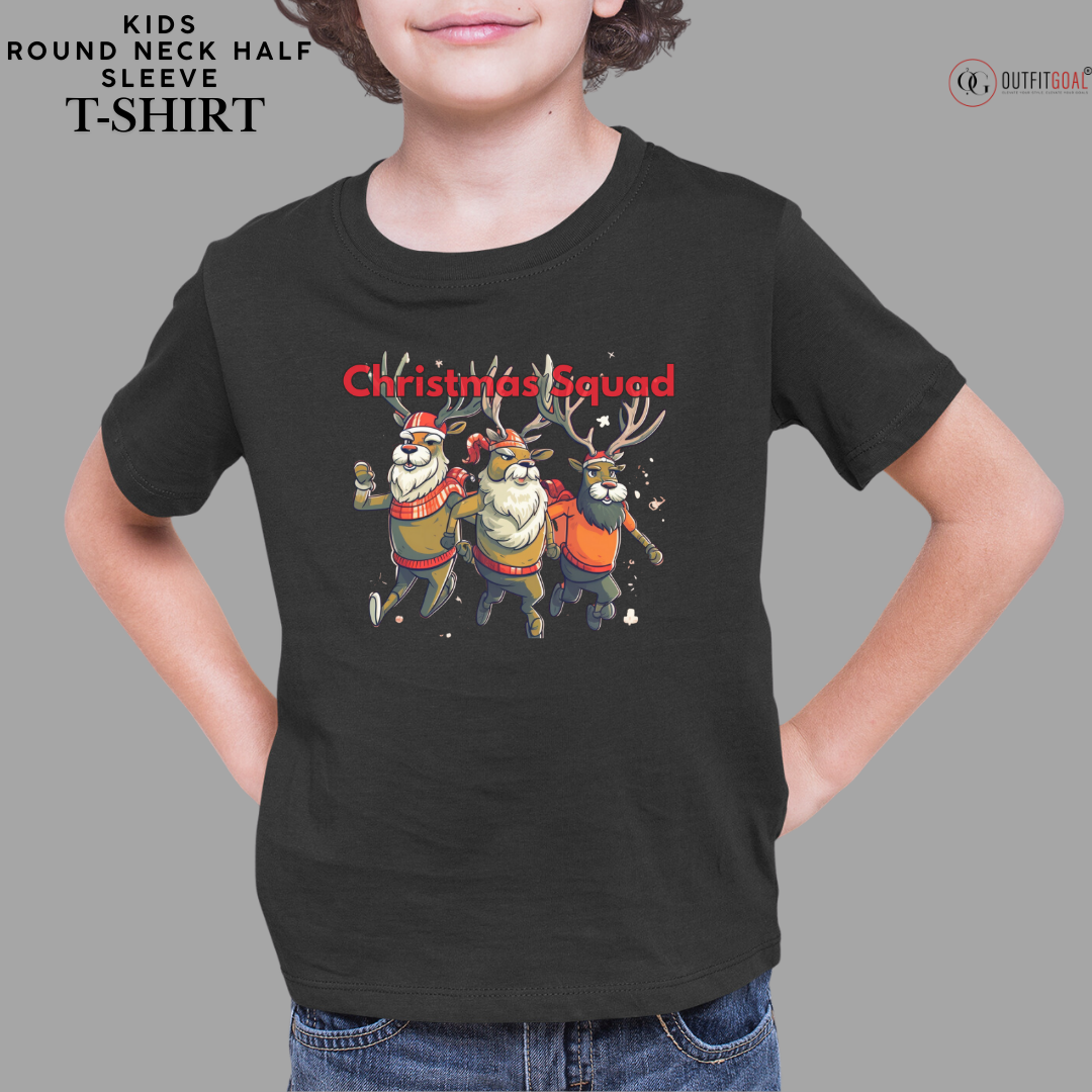 Christmas T-Shirt -Reindeer Squad Christmas 🦌🎄 | Spread some holiday cheer with our adorable 