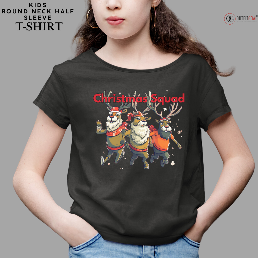 Christmas T-Shirt -Reindeer Squad Christmas 🦌🎄 | Spread some holiday cheer with our adorable 