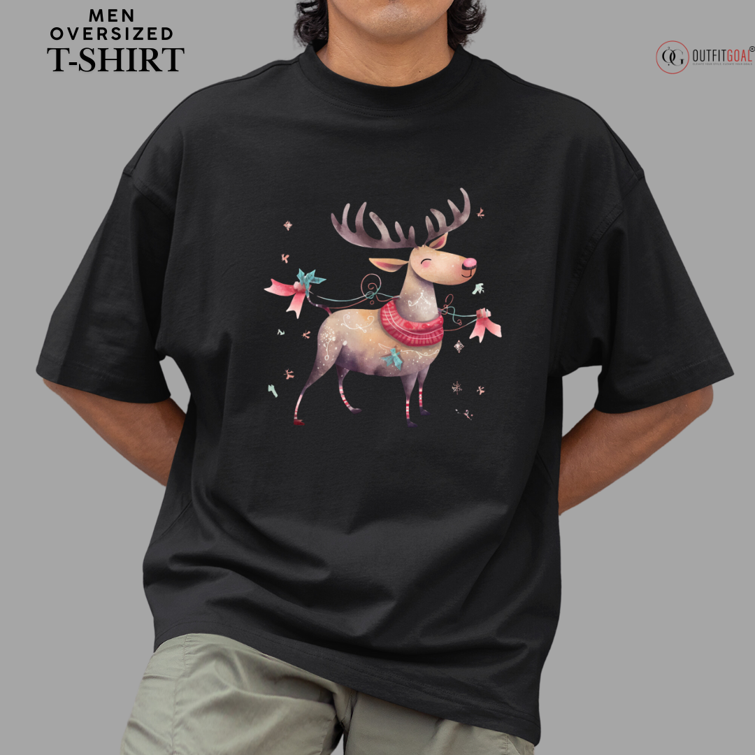 Christmas T-Shirt -Festive Reindeer 🦌🎄 | Spread some holiday cheer with our adorable 