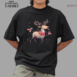 Christmas T-Shirt -Festive Reindeer 🦌🎄 | Spread some holiday cheer with our adorable "Festive Reindeer" T-shirt.🎁