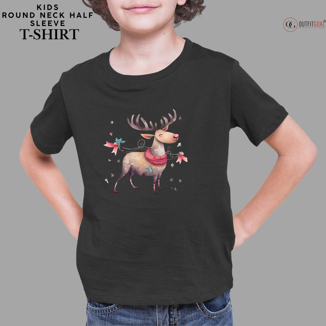 Christmas T-Shirt -Festive Reindeer 🦌🎄 | Spread some holiday cheer with our adorable 