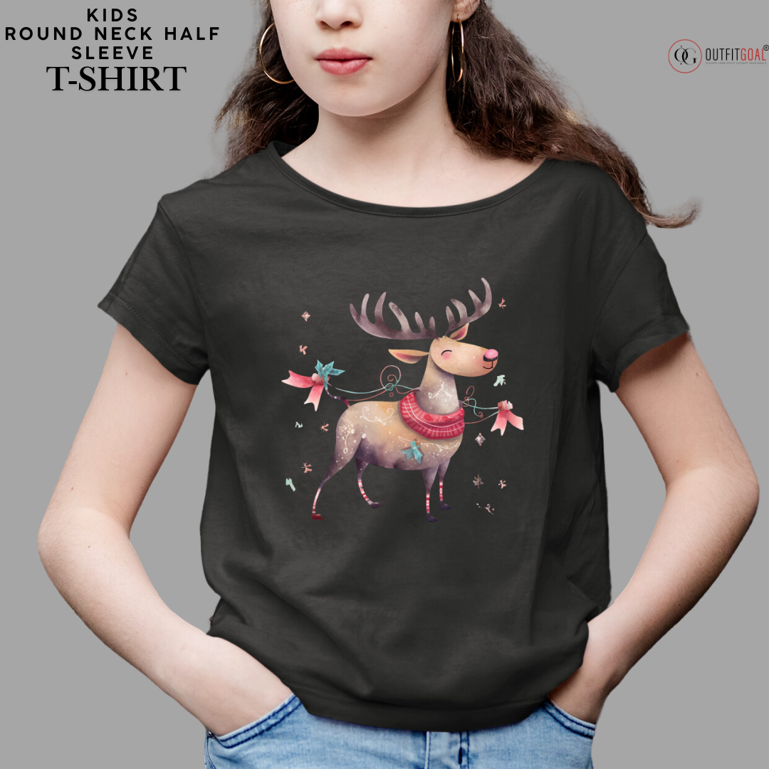 Christmas T-Shirt -Festive Reindeer 🦌🎄 | Spread some holiday cheer with our adorable 