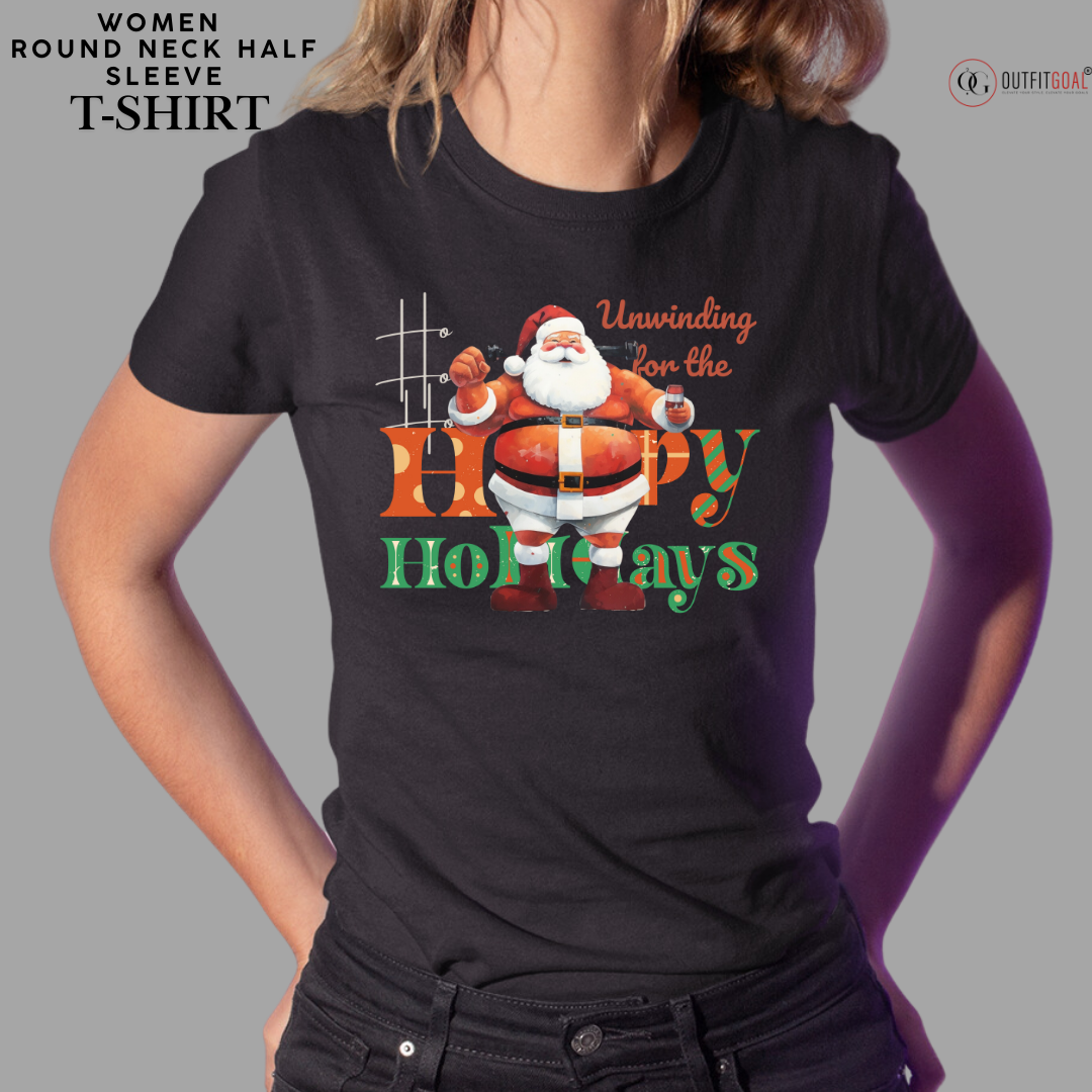 Christmas T-Shirt -Santa's Jolly Belly 🎅🎄 | Get into the holiday spirit with our humorous 