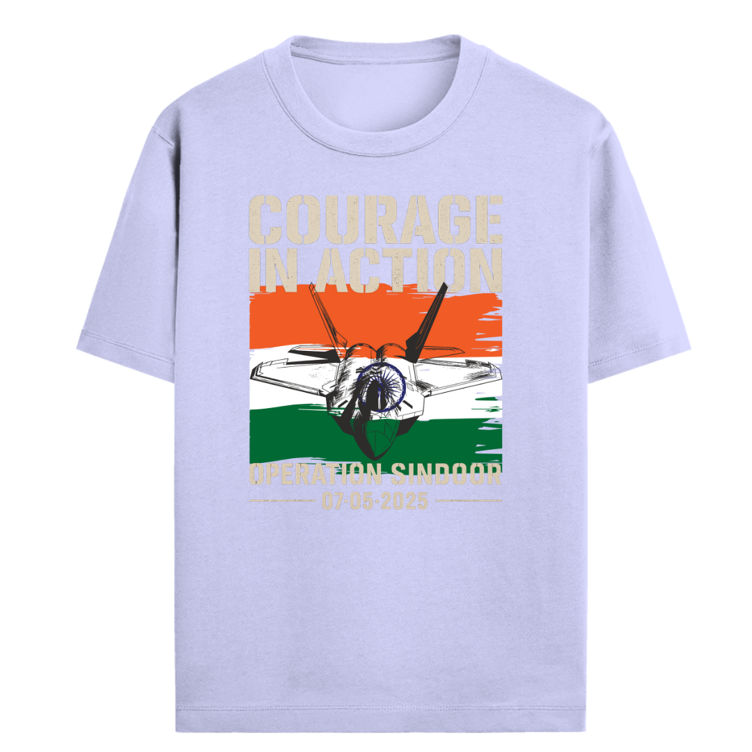 OUTFITGOAL OPERATION SINDOOR “COURAGE IN ACTION” Graphic Tribute T-Shirt | 100% Super Combed Cotton | 180 GSM Durable Everyday Unisex Tee