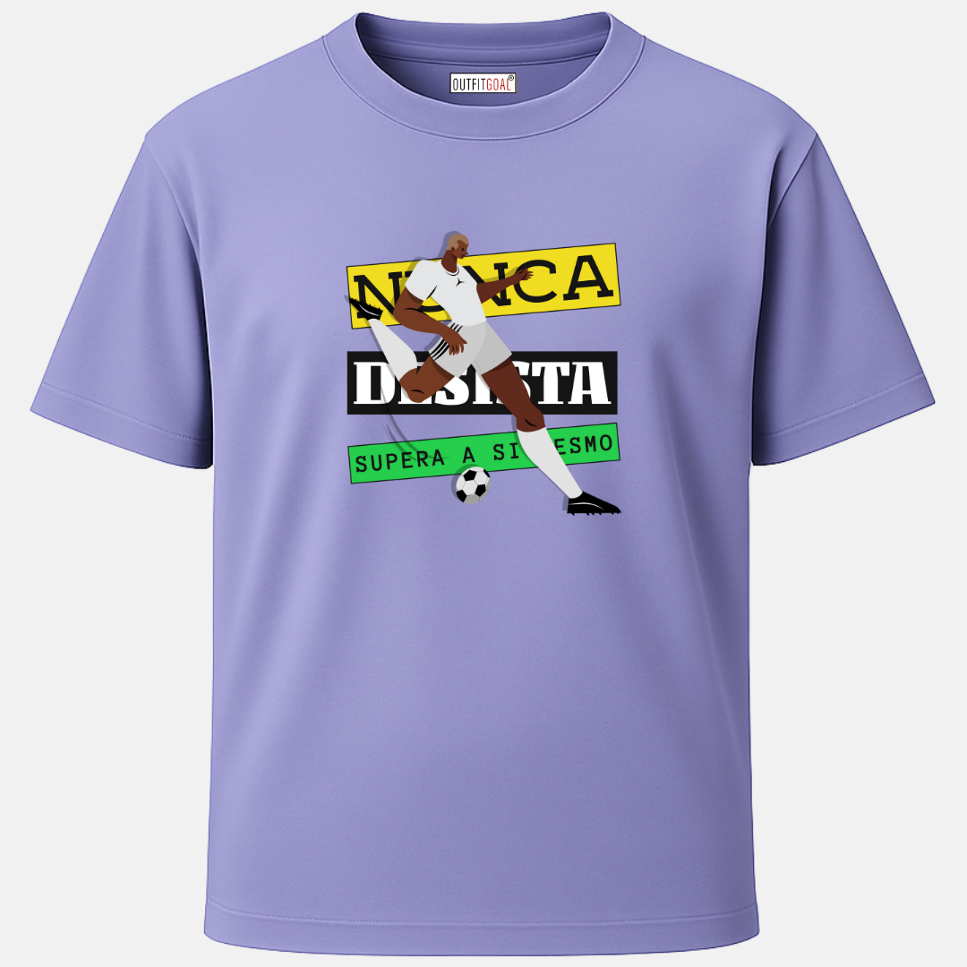 OUTFITGOAL “Brazil Quote” Drop Tee | Bold Football Statement Shirt | Unisex Fit Athletic Football Tee | 180 GSM Super Combed Cotton | Bio-Washed Finish for Lasting Comfort & Style