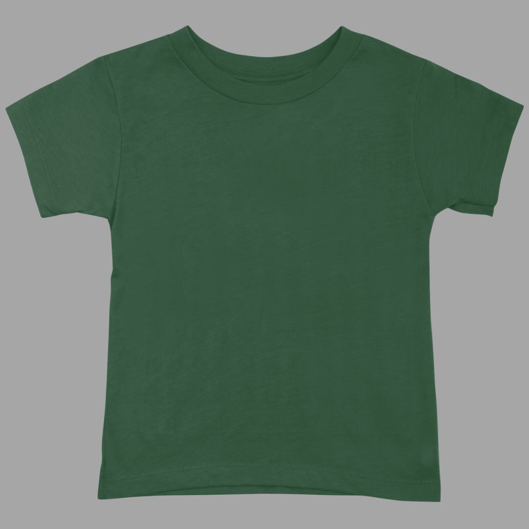 Kids Round Neck Half Sleeve Classic T-Shirt Bottle Green