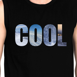 Make a bold statement with the OUTFITGOAL "COOL" Typography Gym Vest  | Sweat-Free 4-Way Stretch Workout Tank Top | Lightweight Regular Fit Activewear