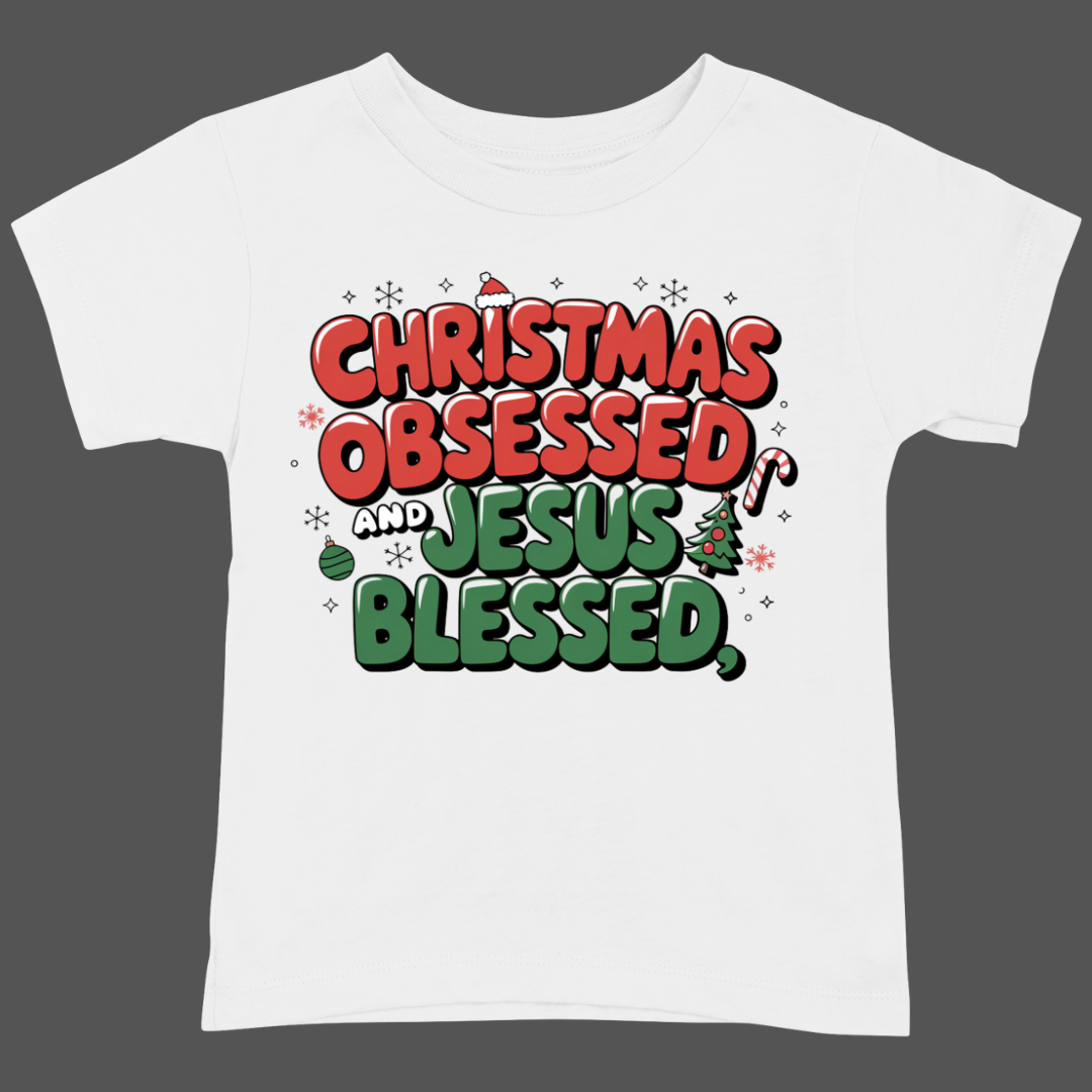 Christmas T-Shirt - Christ-Obsessed Christmas ✝️ | Enhance Your Style, Enhance Your Christmas🎄| Spread love & joy of Christmas! ✝️🎄🎁