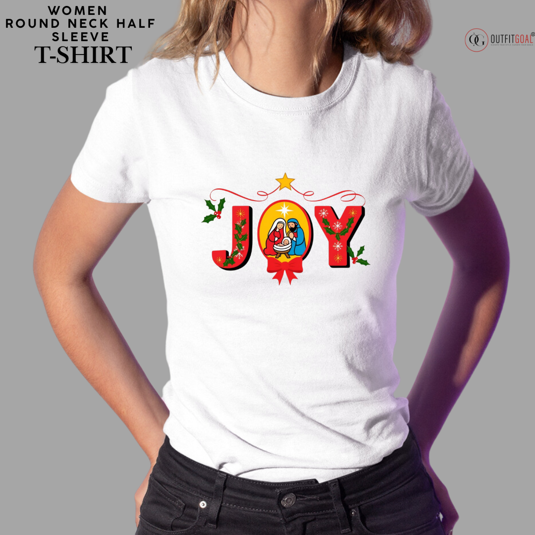 Christmas T-Shirt - Joy to the World 🌎❤️ | Enhance Your Style, Enhance Your Christmas🎄| Spread love & joy of Christmas! ✝️