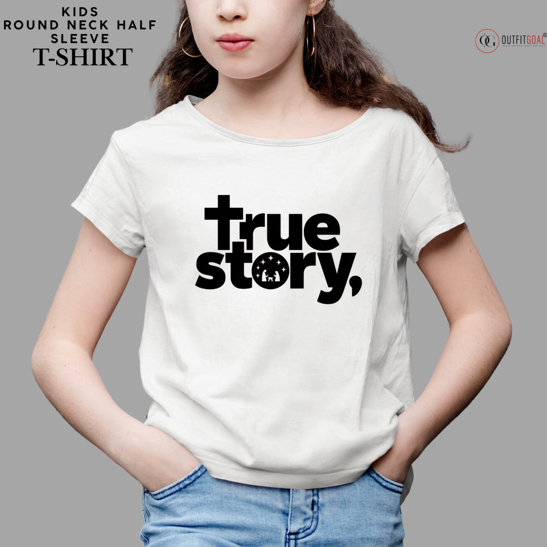 Christmas T-Shirt - A True Story ✝️ | Enhance Your Style, Enhance Your Christmas🎄| Spread love & joy with Christ's Cross, Christmas's Core T-Shirt✝️