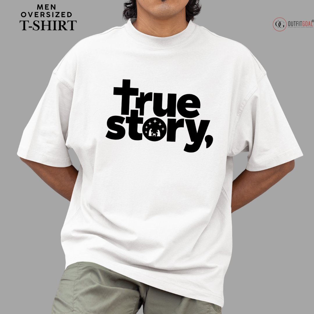 Christmas T-Shirt - A True Story ✝️ | Enhance Your Style, Enhance Your Christmas🎄| Spread love & joy with Christ's Cross, Christmas's Core T-Shirt✝️