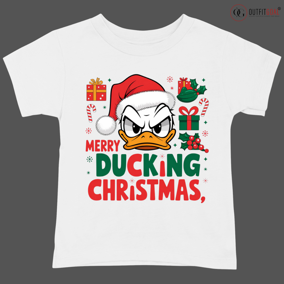 Christmas T-Shirt - Merry Ducking Christmas🦆 | Enhance Your Style, Enhance Your Christmas🎄| Quacking Up This Christmas🎁