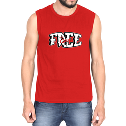 Make a bold statement with the OUTFITGOAL "Free Soul" Typography Gym Vest  | Sweat-Free 4-Way Stretch Workout Tank Top | Lightweight Regular Fit Activewear