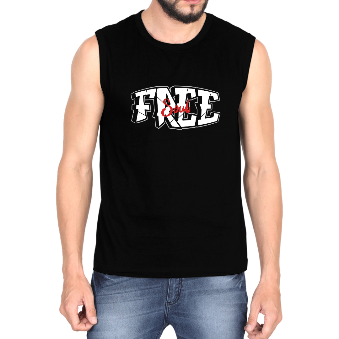 Make a bold statement with the OUTFITGOAL "Free Soul" Typography Gym Vest  | Sweat-Free 4-Way Stretch Workout Tank Top | Lightweight Regular Fit Activewear