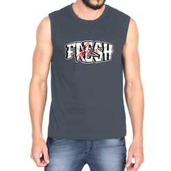 Make a bold statement with the OUTFITGOAL "Fresh Forever" Typography Gym Vest  | Sweat-Free 4-Way Stretch Workout Tank Top | Lightweight Regular Fit Activewear
