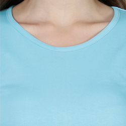 Women Round Neck Half Sleeve Classic SkyBlue