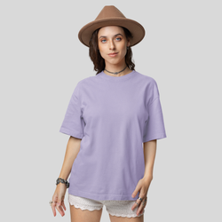 Women Oversized Classic T-Shirt Lavender