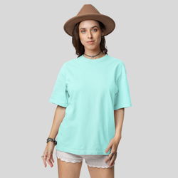 Women Oversized Classic T-Shirt Mint