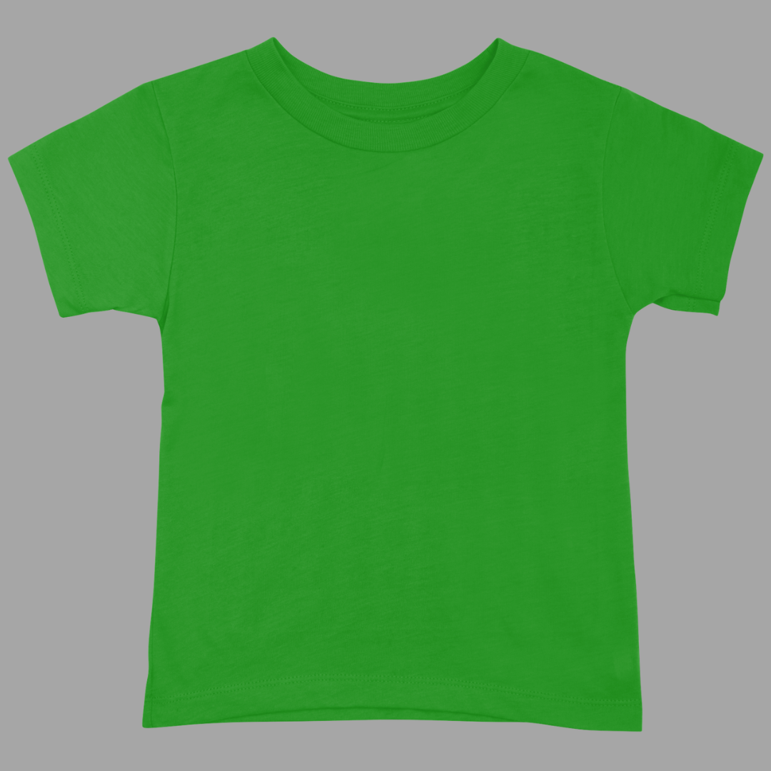 Kids Round Neck Half Sleeve Classic T-Shirt Flag Green