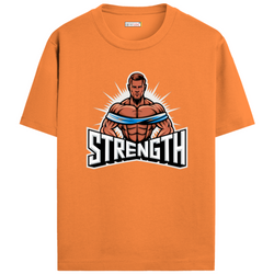 OUTFITGOAL "STRENGTH" T-Shirt | Bold Statement Gym Tee for Fitness Enthusiasts | Unisex Fit | 100% Super Combed Cotton | Bio-Washed 180 GSM Workout Shi