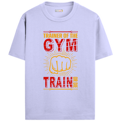 OUTFITGOAL "Trainer of the Gym Train or Die" T-Shirt | Bold Statement Gym Tee for Fitness Enthusiasts | Unisex Fit | 100% Super Combed Cotton | Bio-Washed 180 GSM Workout Shirt
