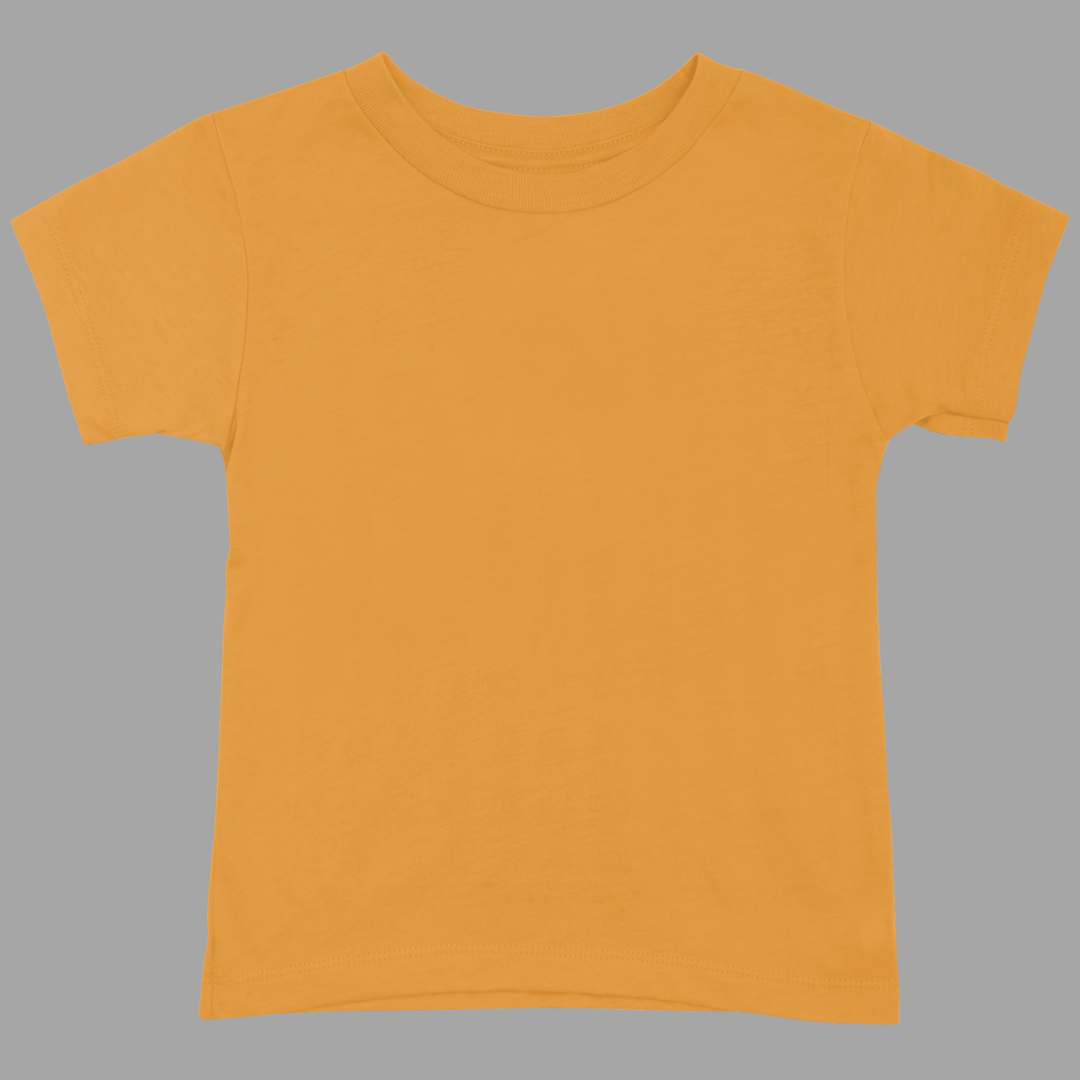 Kids Round Neck Half Sleeve Classic T-Shirt Golden Yellow