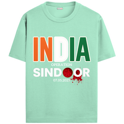 OUTFITGOAL India – OPERATION SINDOOR” Graphic Tribute T-Shirt | 100% Super Combed Cotton | 180 GSM | Bio-Washed for Long-Lasting Comfort and Softness