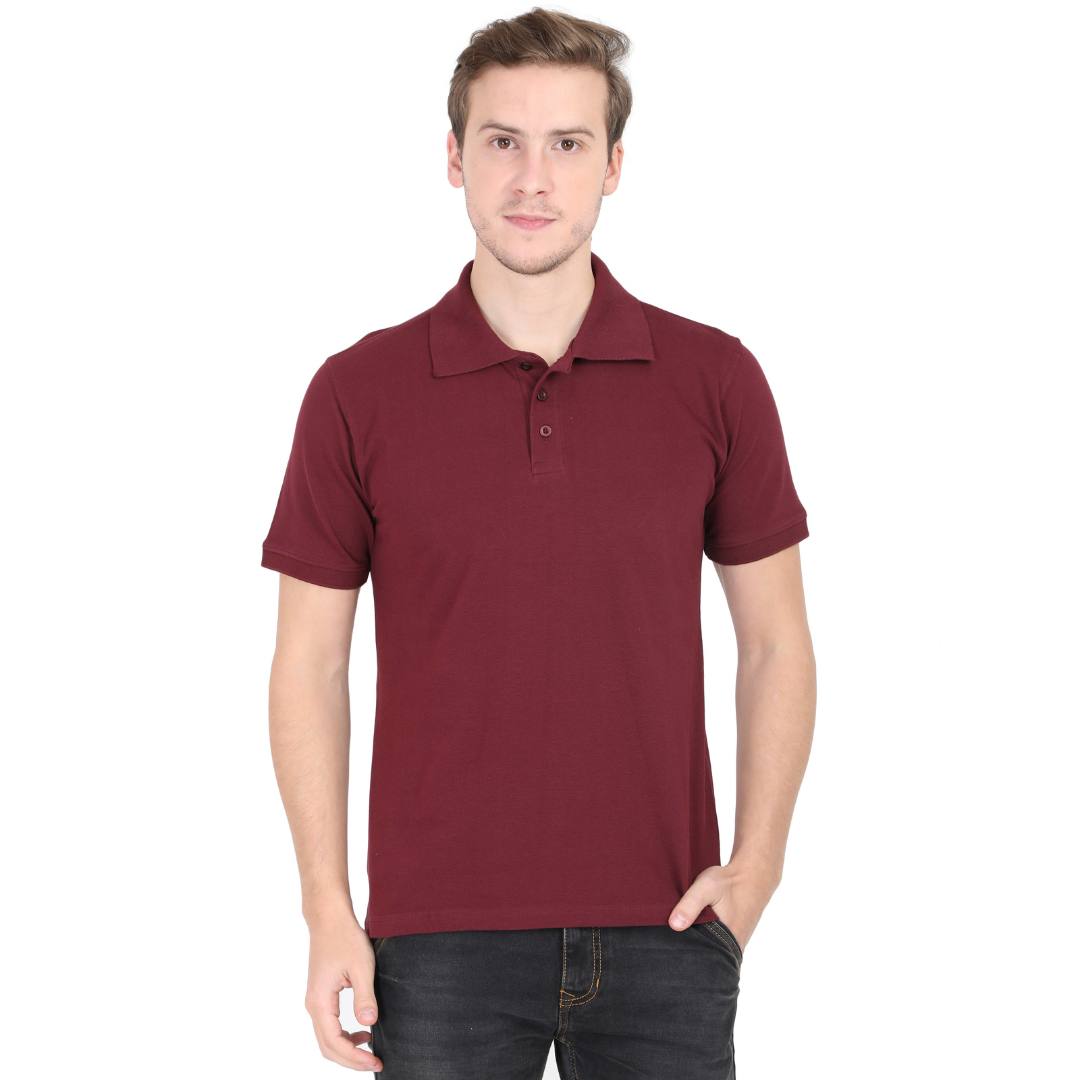 Men Polo Half Sleeve Maroon