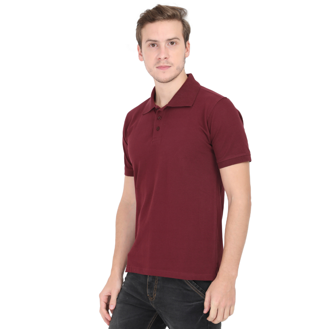 Men Polo Half Sleeve Maroon